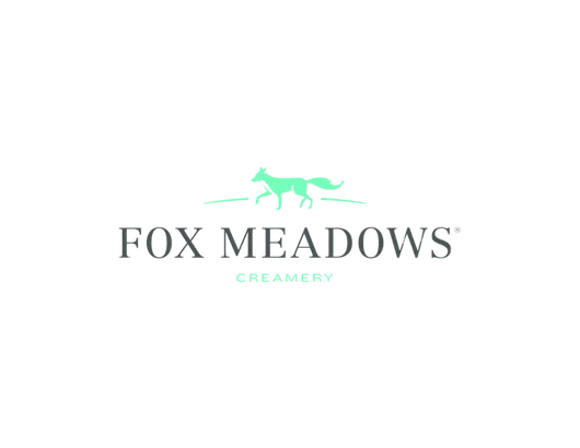 Fox Meadows Reserve logo with green fox above serif text on a white background